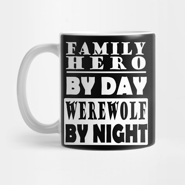 Werewolf Family Father Father's Day Gift Halloween by FindYourFavouriteDesign